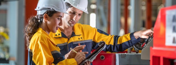 People on a construction site.